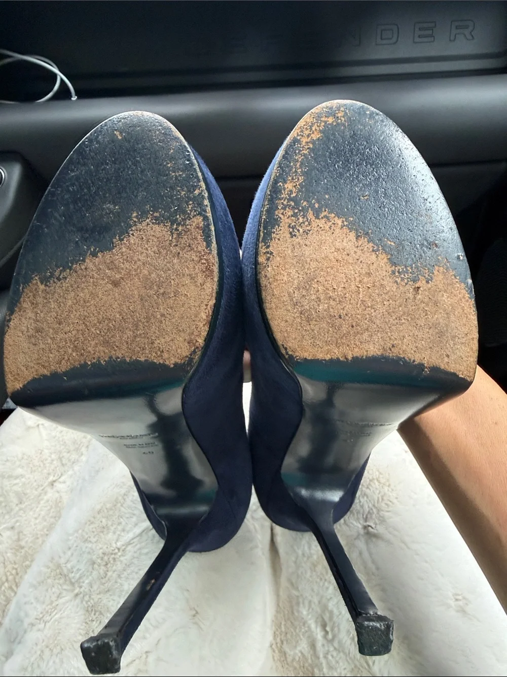 Yves Saint Laurent Tribtoo Navy Suede Platform Pumps 2010